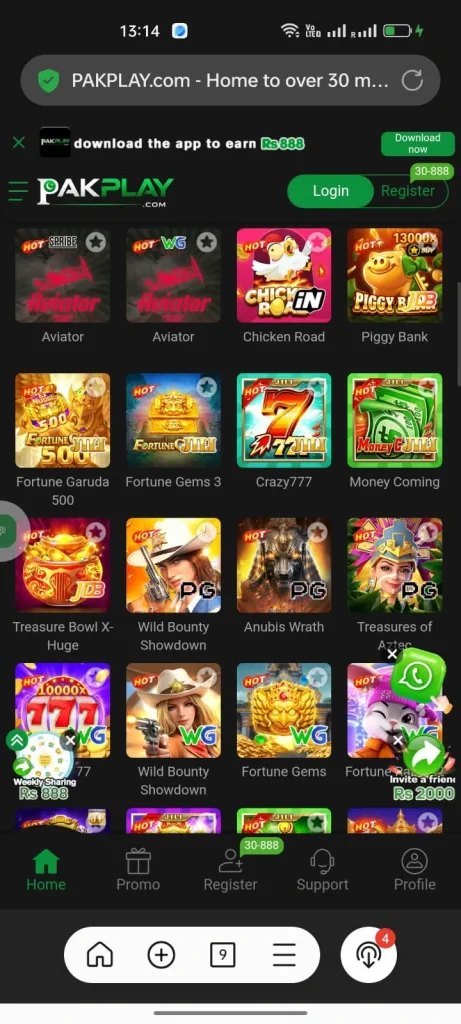 Pakplay Game Download APK