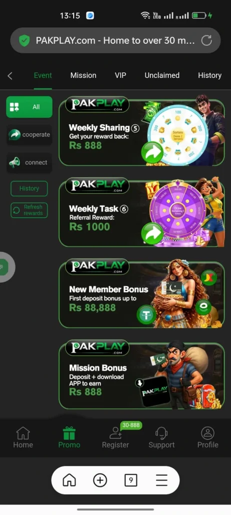 Pakplay Game Offers